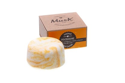 Obrázok pre výrobcu Tuhý šampón MusK 80 g - na podporu rastu vlasov (POVZBUDENIE)