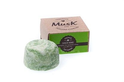 Obrázok pre výrobcu Tuhý šampón MusK 40 g - na mastné vlasy (SVIEŽE RÁNO)