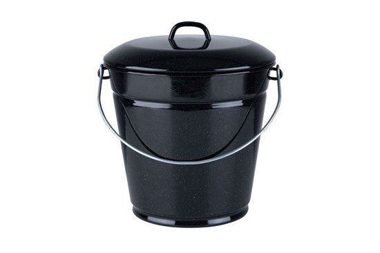 Smaltované univerzálne vedro - 10 l - čierne