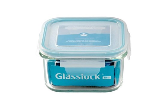 Sklenená štvorcová dóza Glasslock - 490ml