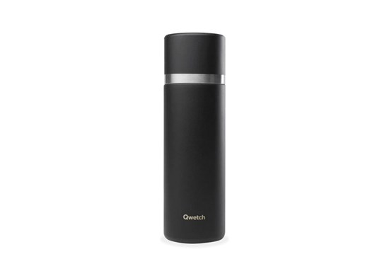 Termoska Qwetch s pohárom - 750 ml - čierna