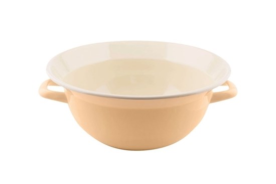 Smaltovaná misa s uchami - 28 cm - žltá