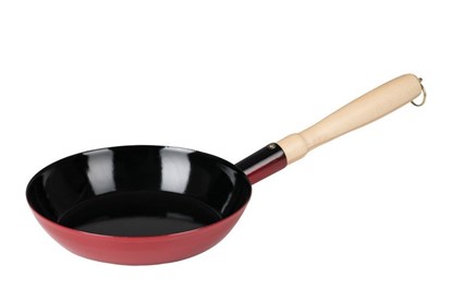 Obrázok pre výrobcu Smaltovaná panvica s drevenou rúčkou - 26 cm - rôzne farby
