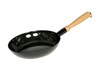 Smaltovaná panvica s drevenou rúčkou - 26 cm - čierna