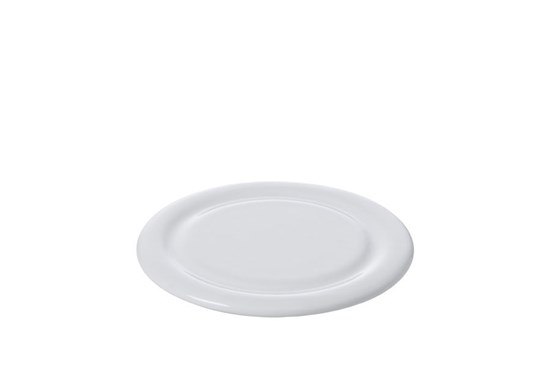 Smaltovaný vrchnák na misku - 12cm - biely