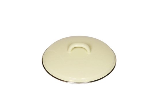 Smaltovaná pokrievka - 16cm - bledožltá