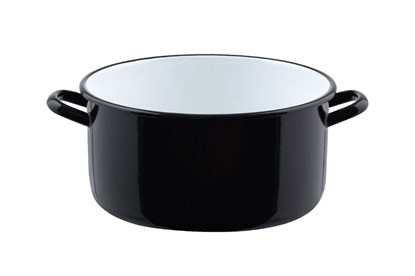 Obrázok pre výrobcu Smaltovaný nízky hrniec - 12l - čierny