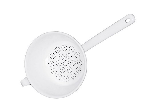 Smaltované sitko - 16cm - biele