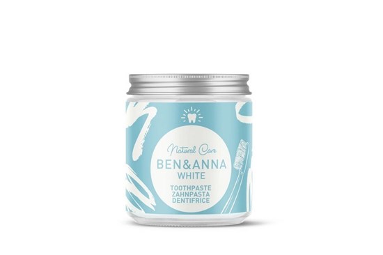 Prírodná zubná pasta BEN&ANNA v skle 100 ml - biela
