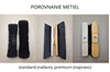Drevená metla s dvojfarebným konským vlasom - PREMIUM