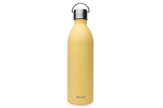 Termo fľaša Qwetch "Active" - 1000 ml - pastelová žltá