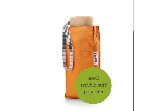 Skladací dáždnik Anatole mini oranžový - Auguste