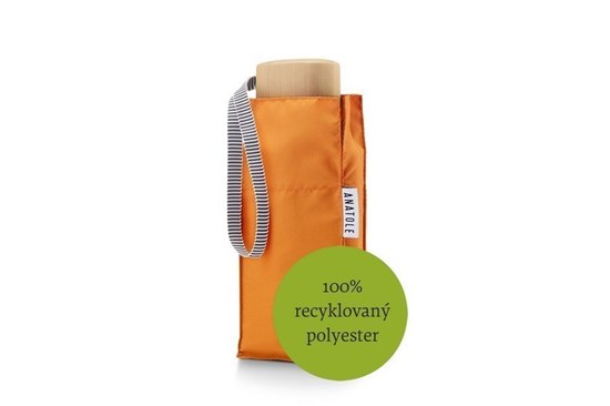 Skladací dáždnik Anatole mini oranžový - Auguste
